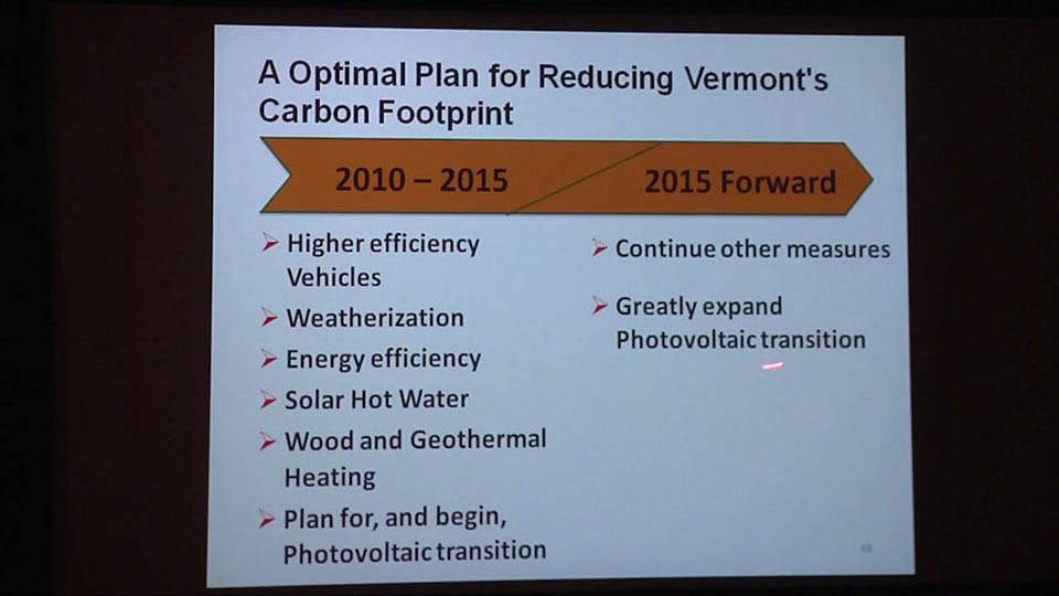 Osher: Current Status Of Renewable Energy Resources and Sources In Vermont