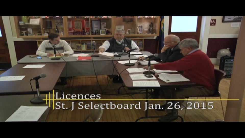 St. Johnsbury Select Board, 1/26/15 Special Meeting