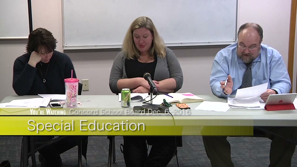 Concord School Board, 12/6/16