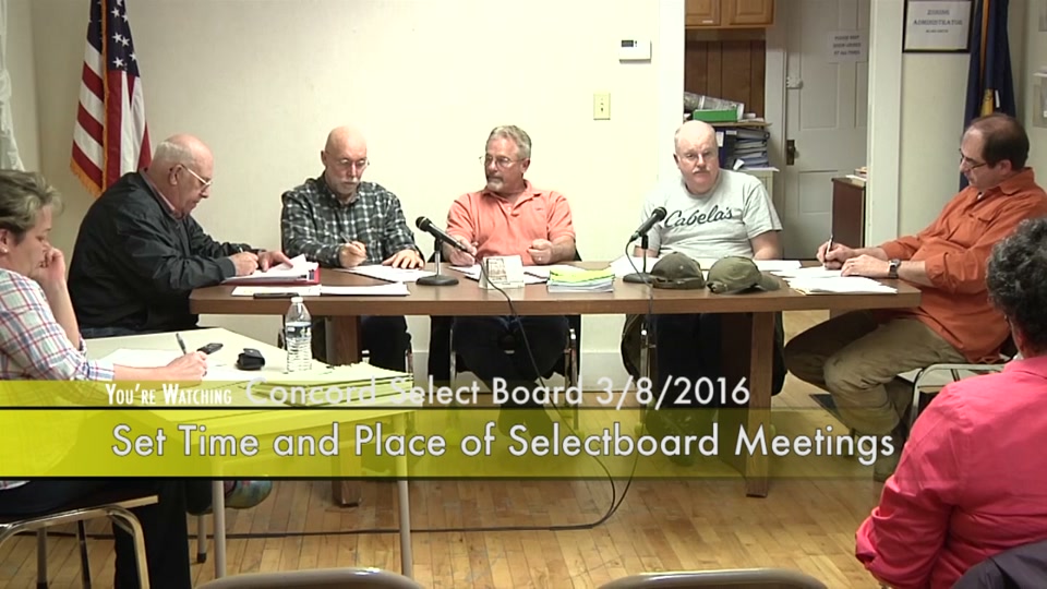 Concord Select Board, 3/8/16