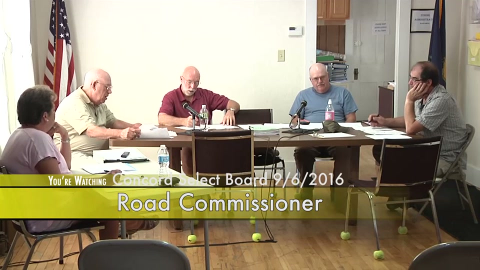 Concord Select Board, 9/6/16