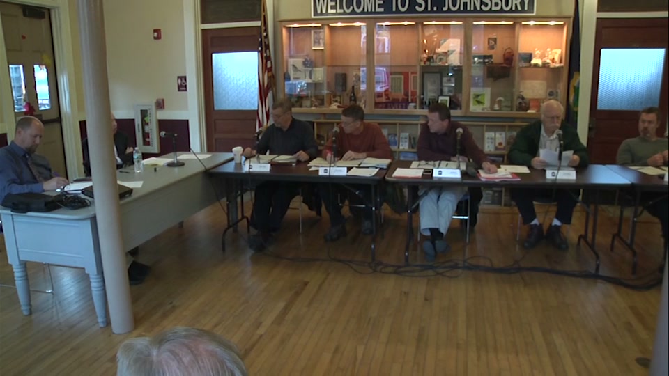 St. Johnsbury Select Board Special Meeting, 10/10/16
