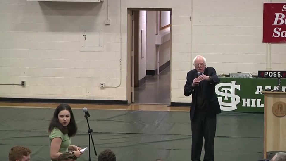 Senator Sanders, Student Town Meeting, SJA