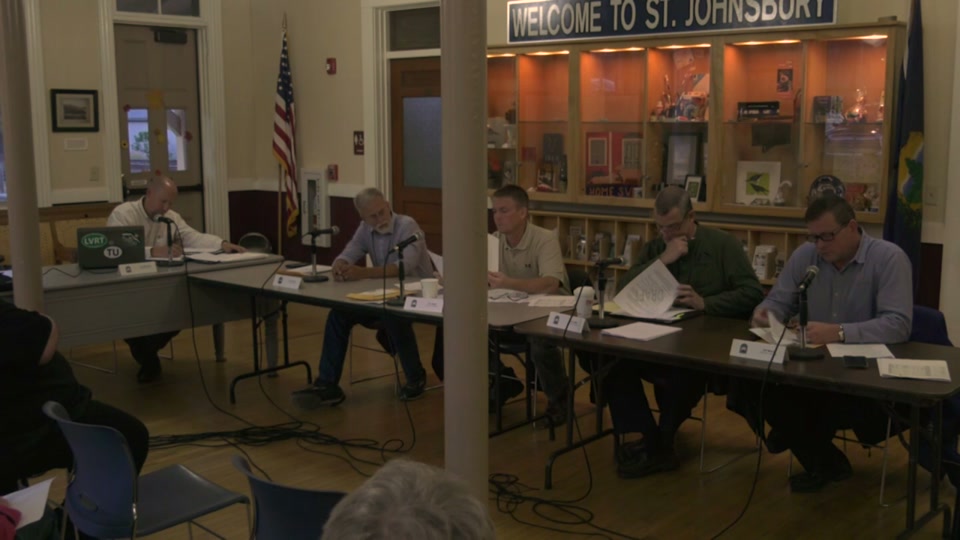 St. Johnsbury Select Board: Public Hearing, 9/24/18