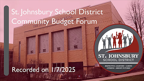 St. Johnsbury School Board, 1/7/26 Community Budget Forum